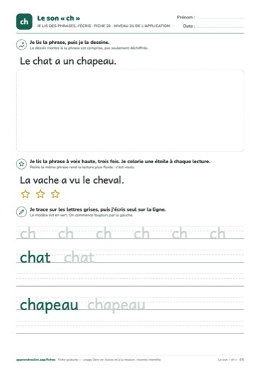 Page 4 : Je lis des phrases, j'écris